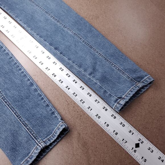 Reformation Suzie Jeans Wmns 27 Blue Med Wash Skinny Mid Rise Preppy Y2k Modern - Picture 7 of 13